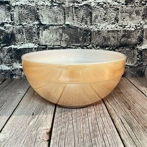 Vintage Fire King 8 ½” Peach Lustre Milk Glass Mixing Bowl